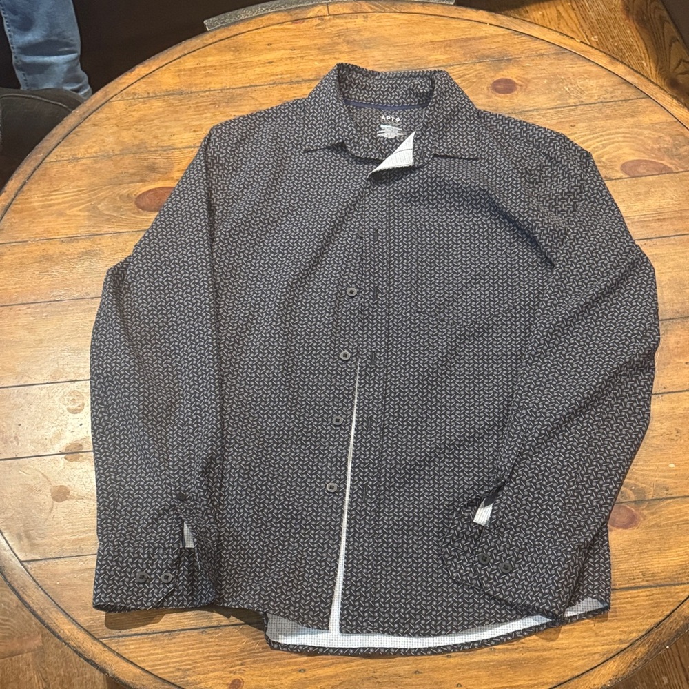 Apt. 9 Black and White Patterned Shirt